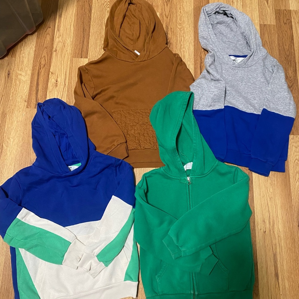 6-8 Cat & Jack Kids Hoodie Collection - Brown, Gray, Blue, Green